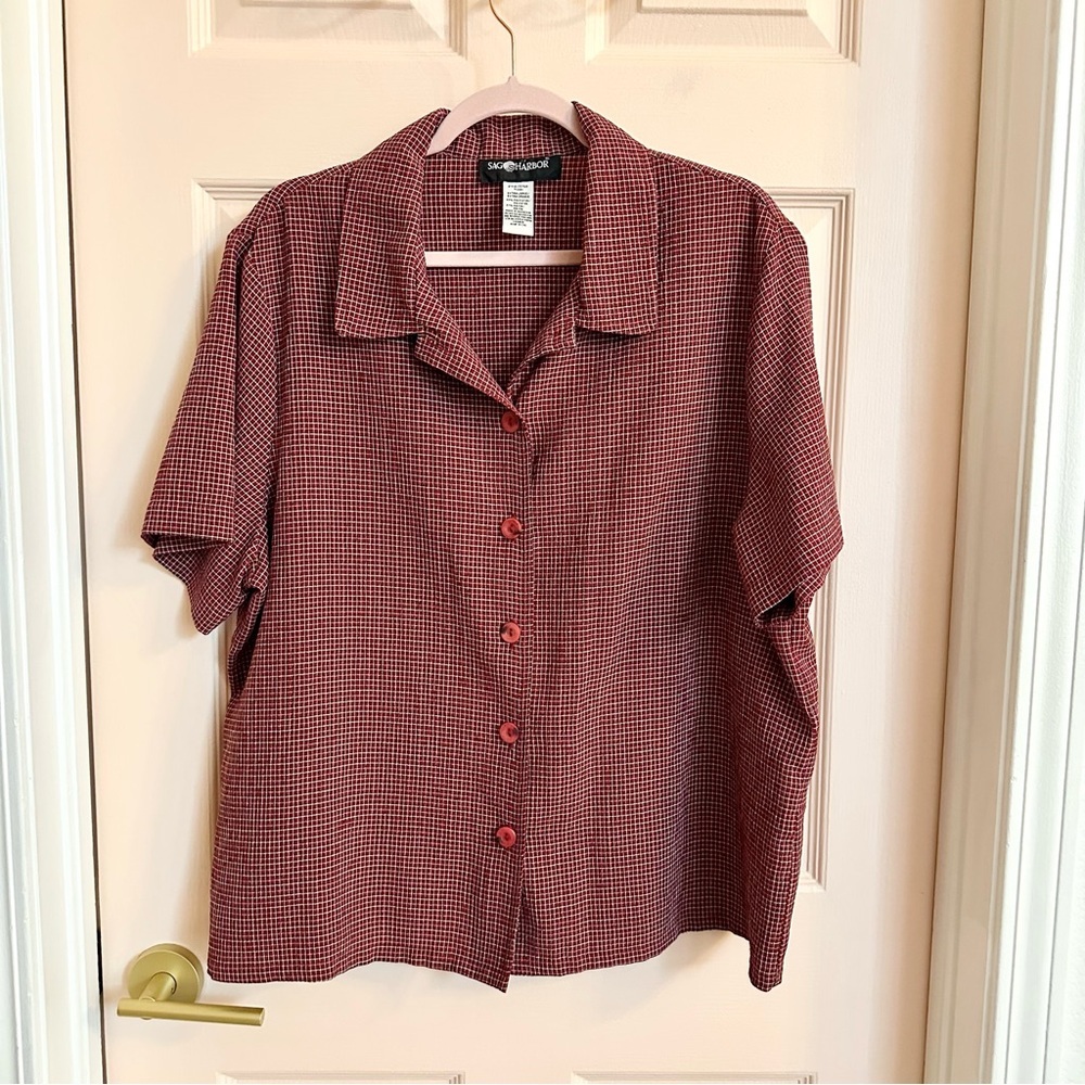 Red sag harbor button up